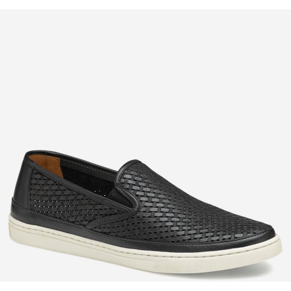 Johnston & Murphy Other - Johnston & Murphy Men’s Tyler Laser-Weave Slip-On Black Sneaker Shoe Size 9